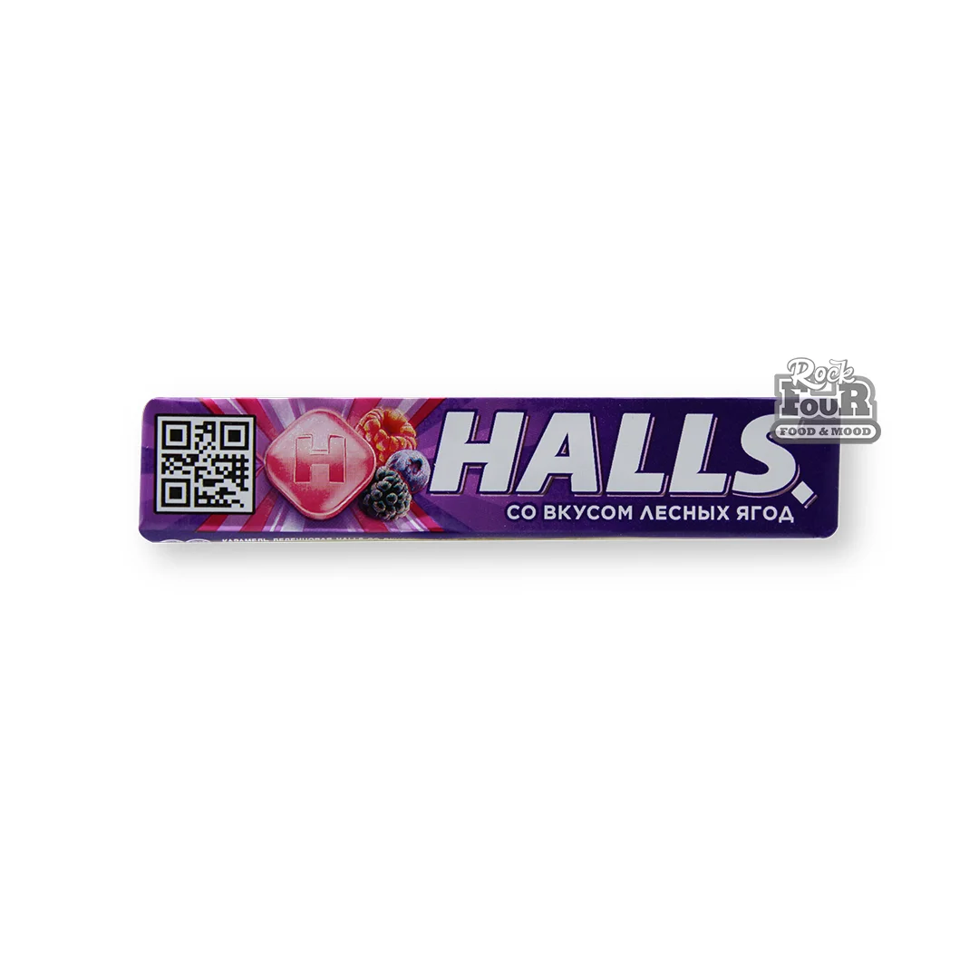 Caramel lollipop "HALLS" with wild berry flavor 25g
